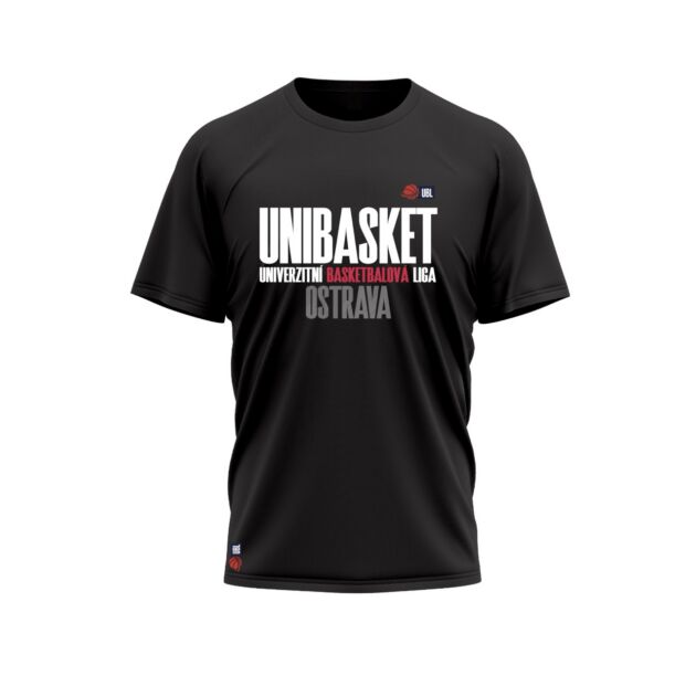 Unibasket Ostrava černé triko