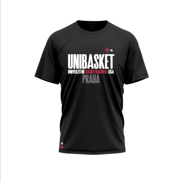 Unibasket Praha černé triko